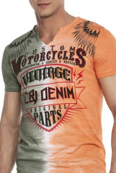 CIPO&BAXX Cipo & Baxx Divatos Férfi Póló Ct526 Khaki Orange (ct526khakiorange_xl)