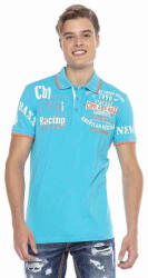 CIPO&BAXX Cipo & Baxx Divatos Férfi Póló Ct603 Turquoise (ct603turquoise_l)