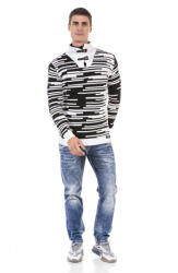 CIPO&BAXX Férfi Kötött Pulóver Cp245 White-black (cp245_white-black__xl)