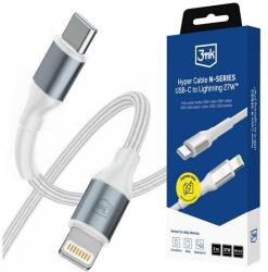 3mk Protection Cablu de date 3MK Hyper N-Series pentru iPhone 14 Plus / 14 Pro Max / 14 Pro, tip Type-C - Lightning, 200 cm, ALB (GP-193836)