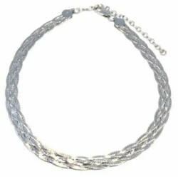 DRESCHER Jewellery Ezüst 5 szálas fonott levél bokalánc
