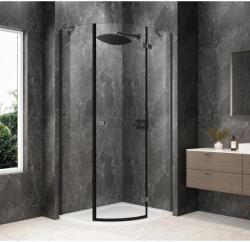SAPHO GLOBE GUN METAL íves zuhanykabin, 1000x800mm, jobbos, transzparent üveg GB2180RGM (GB2180RGM)