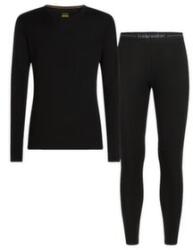icebreaker Merino 175 Everyday LS Creweand Leggings Set Men Set BLACK S