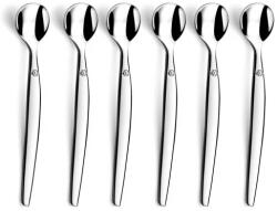 TYPEC Set 6 lingurițe pentru espresso Lou Laguiole Jet, inox 18/0, finisaj lucios tip oglindă, 11 cm, Argintiu Tacam