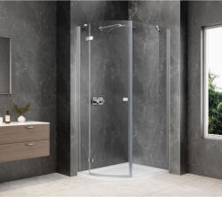 SAPHO GLOBE CHROME íves zuhanykabin, 800x1000mm, balos, transzparent üveg GB2810LC (GB2810LC)