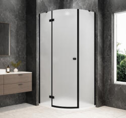 SAPHO GLOBE BLACK íves zuhanykabin, 1000x900mm, balos, matt üveg GB2190MLB (GB2190MLB)