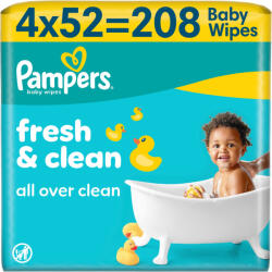 Pampers Fresh Clean Baby nedves törlőkendő 4x52 db