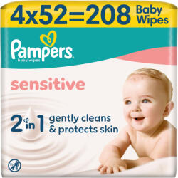 Pampers Sensitive Baby nedves törlőkendő 4x52 db