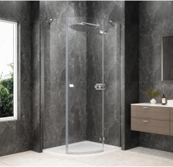 SAPHO GLOBE CHROME íves zuhanykabin, 1000x900mm, jobbos, transzparent üveg GB2190RC (GB2190RC)