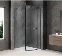 SAPHO GLOBE GUN METAL íves zuhanykabin, 900x1000mm, jobbos, transzparent üveg GB2910RGM (GB2910RGM)