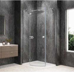 SAPHO GLOBE CHROME íves zuhanykabin, 1000x900mm, balos, transzparent üveg GB2190LC (GB2190LC)