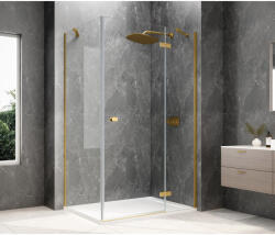 SAPHO GLOBE GOLD MATT nyílóajtó oldalfallal, 1200x900mm, jobbos, transzparent üveg GB1012-3315RG (GB1012-3315RG)