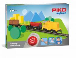 PIKO Piko: Set starter myTrain 57090 - Locomotivă diesel cu vagoane de marfă (57090) Trenulet