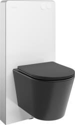 Mexen Rico set de montaj WC suprapus Tex Air G cu cadru pneumatic cu vas WC și capac cu închidere lentă, negru mat (615030721085A-20)