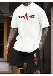  Fekete Sport Rövidnadrág Beast Mode Nyomott Mintával 5IA (hunors nasa/siyahgri)