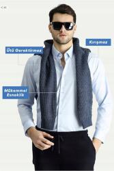 Sima , Gyűrődésmentes Kék Férfi Ing Casual M 5IA