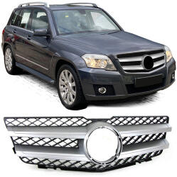  Mercedes Benz X204 GLK 2008-2012 ezüst szürke - fekete hűtőrács facelift stílusban