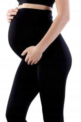  Fekete Magas Derekú Kismama Leggings Sima L/XL 5IA (KG0077/Siyah)