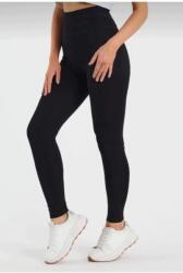 Sima Fekete Magas Derekú Sport Leggings M 5IA