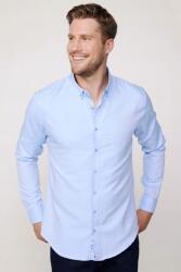  Alkalmi Férfi Ing Kék Sima Gallérral Button-down L 5IA (DR17132-287/Mavi)