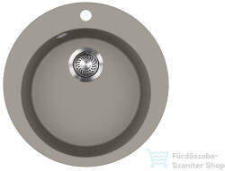 Evido Tondo kerek gránit mosogató, 505 mm, platina 442067 (442067) - furdoszoba-szaniter
