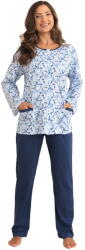 Regina pijama de damă cu nasturi 4022 albastru: M (34558 M)
