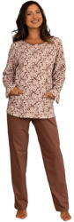 Regina pijama de damă cu nasturi 4022 maro: XXL (34557 XXL)