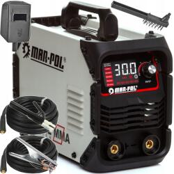 MAR-POL Inverteres Hegesztőgép 300A LCD Mma Igbt Tig Lift Maszk Vezetékek (M89377)