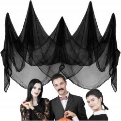 MEMFLOW Mesterséges Pókháló Halloween Dekoráció Fekete Szövet Ágytakaró XL 183 CM (NARZUTA SZTUCZNA PAJĘCZYNA CZARNA MEMFLOW)