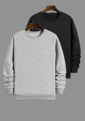 Sima Hosszú Ujjú Pulóver Klasszikus Stílusban S 5IA (DAXIS UNISEX OVERSIZE SWEATSHIRT/Siyah-Gri)