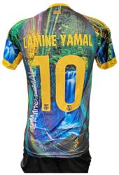 Barcelona Focimez nadrággal Replika Barcelona Lamine Yamal zöld-sárga mintás 164