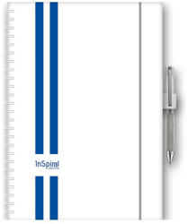 Dayliner Határidőnapló InSpiral A5 heti, fehér lapokkal fehér-kék Dayliner 2027 - papirx