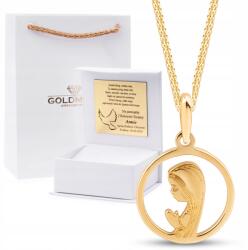 Goldmark Gyönyörű Arany Szett Medállal Keresztelőre, Szent Communióra 14K 585