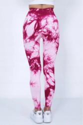  Magas Derék Női Leggings Tie Dye Mintával Rózsaszín S/m 5IA (ADR-0031W025TYT1/Bordo)