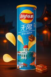 Lay's Finger Braised Pork párolt sertéshús ízű chips 90g