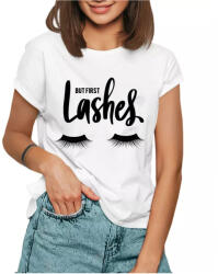 LOGOSTORE First Lashes Nyomott Mintás Női Póló, L