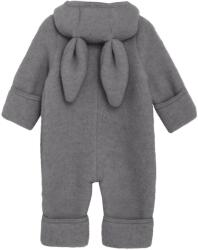 HUTTEliHUT Overall cu urechi Bunny lână merinos fleece Huttelihut - Grey