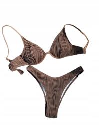 Shein Bikini Jelmez Kétrészes Női Barna Nyári L 1EC