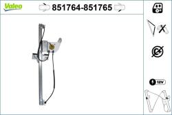 VALEO Mecanism actionare geam VALEO 851764 (851764)