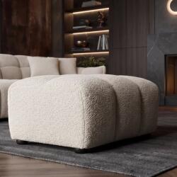 IV Interior Concept Taburete, Suport picioare CLOUD 100cm, material boucle champagne greige (A-44174 VC)