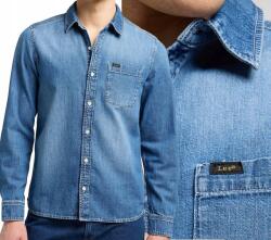 Lee férfi farmer ing regular Leesure Shirt Mid Blue Denim L (112370551)