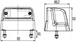 Hella 2KA 012 271-031 Rendszámtábla világítás