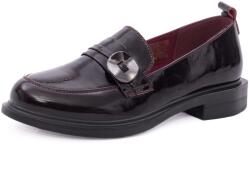 PASS Collection Pantofi dama eleganti din piele naturala lacuita, PASS Collection 1X490002B 23-L, bordo