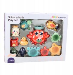 LEAN Toys 12 db-os Rák Fürdőjáték Szett Tengeri állatok (22657)