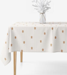 Goldea față de masă de crăciun 100% bumbac - turtă dulce cu dungi 100 x 140 cm Fata de masa