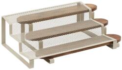 5five Simple Smart Suport recipiente Tiele, extensibil, metal, bej, 24 x 32 x 10 cm