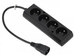  Cablu alimentare adaptor de la UPS IEC C14 la 4x cupla schuko 0.3m JONEX (17576)