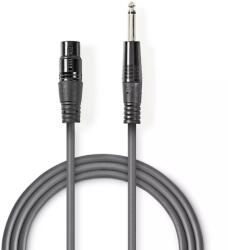Nedis Cablu stereo XLR 3 pini mama - JACK 6.5 mm tata 3m gri NEDIS (COTH15120GY30)