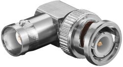Goobay Adaptor 90 grade BNC tata - mama BNC contacte aurite Goobay 11345 (11345)
