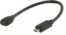 Valueline Cablu adaptor MHL mama - MHL SIII tata micro USB 11 pini 0.2m negru VALUELINE (VLMB60900B02) - balutatech